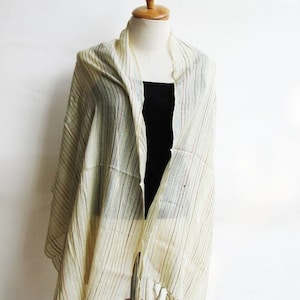 SC1, V Northern Tribe Off White Cotton Scarf