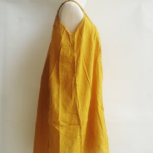 D18, Sunflower Classic U Neck Yellow Cotton Dress image 2