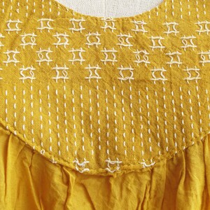 D18, Sunflower Classic U Neck Yellow Cotton Dress image 5