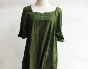 D24, Green Butterfly Effect Cotton Dress