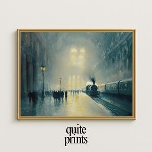 Rustic Train Station Complementary Paint | Vintage European Wall Art (Digital Download)