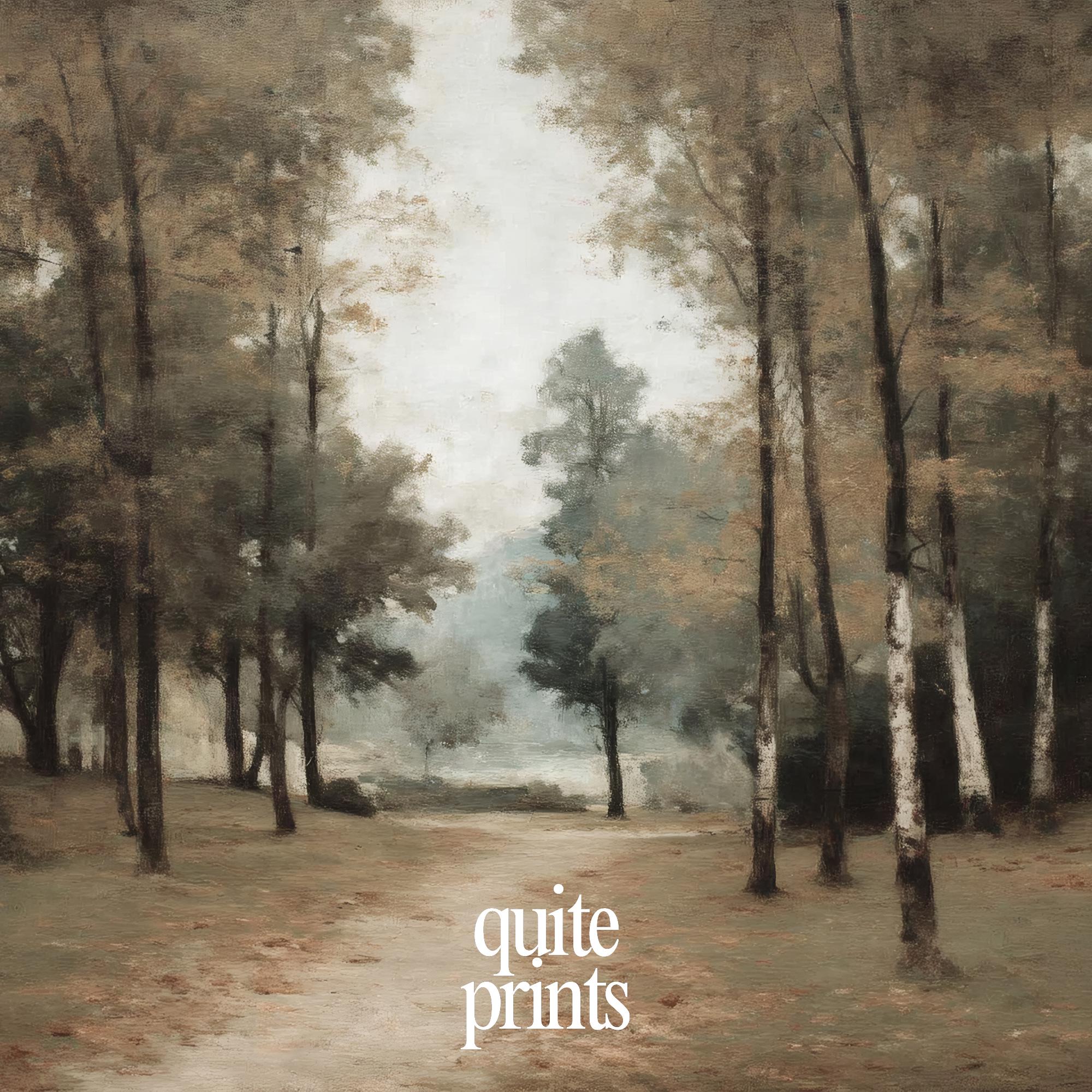 Forest Path Print: Vintage Woodland Landscape, Rustic Nature Art ...