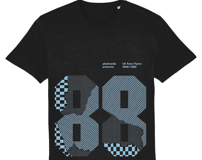 Phatmedia Presents UK Rave Flyers 1988 - 1989 Limited Edition Book Launch Tee Shirt
