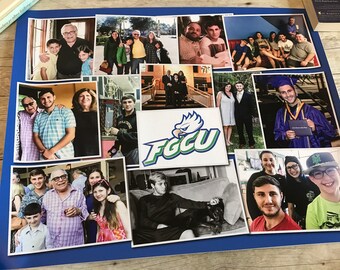 Peel and Stick Photo Collage, College Bed Party Decor, Dorm Room Decor, Peel & Stick on your Wall Print, Removable Wall Cling
