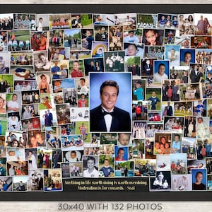 GRADUATION PHOTO Collage, 2025 Graduation Gift, Graduation Party Decoration