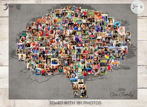 FAMILY TREE Photo Collage, Family Tree Wall Art, Family Tree Collage, Home Sweet Home, Home is Where your Heart Is, Mother's Day Photo