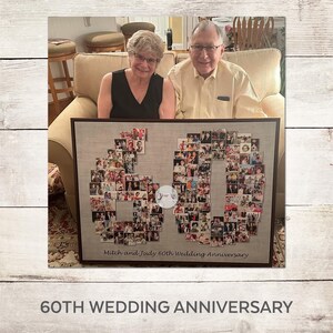 60th Photo Collage, 60th Birthday Decor, 60th Birthday Gift, Digital File Option image 10