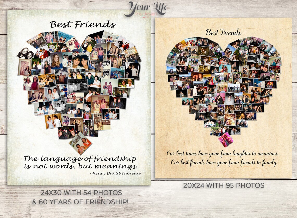Gift for Best Friends Photo Collage Gift for Sister Etsy