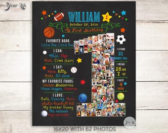 BALLS Chalkboard Sign, One Year Chalkboard, 1st Birthday Chalkboard Boy, Babys 1st Birthday Sign, Sports Balls, Birthday Party Decor