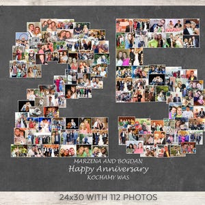 25th Wedding Anniversary Gift,  25th Birthday Decoration,  Anniversary Gift for Wife, 25th Gift for Women, 25th Birthday Gift, Photo Collage