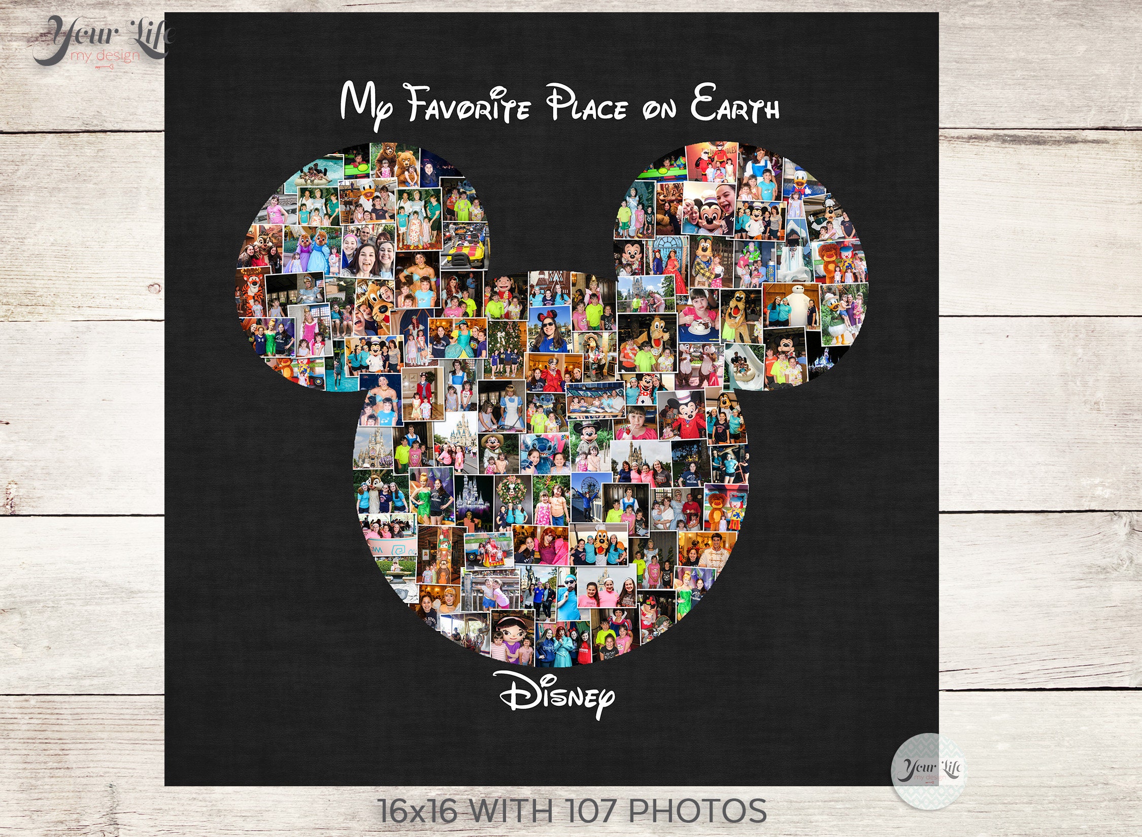 My First DISNEY Trip, Disney Photo Album, Family Trip to Disney World,  Disney Family Vacation, Photo Collage, Mouse Ears, Disney Photo Album 
