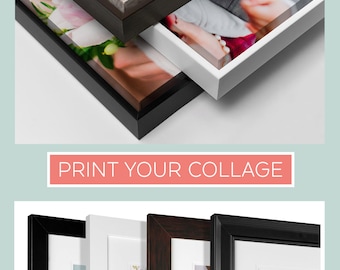DRUCKDIENSTLEISTUNGEN, Add-on zum Drucken Ihrer Collage, Fotodruck, Leinwand, Standout-Druck, Rahmen für Drucke, Rahmen für Leinwand