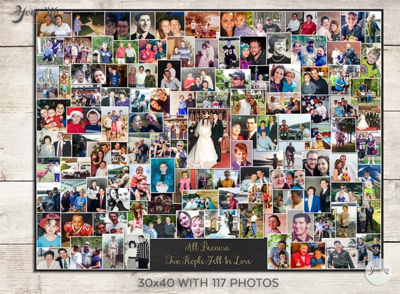 1ST ANNIVERSARY, Anniversary Photo Collage, Anniversary Gift for