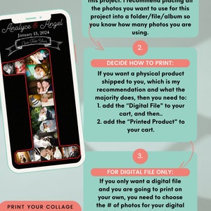 a poster with instructions for how to order a photo