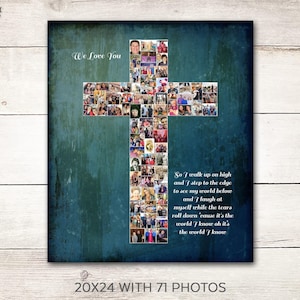 Religious Cross Photo Collage - Religious Gift, Christian Wall Art, Religious Art, Jesus Cross Wall Art, Religious Home Decor image 1