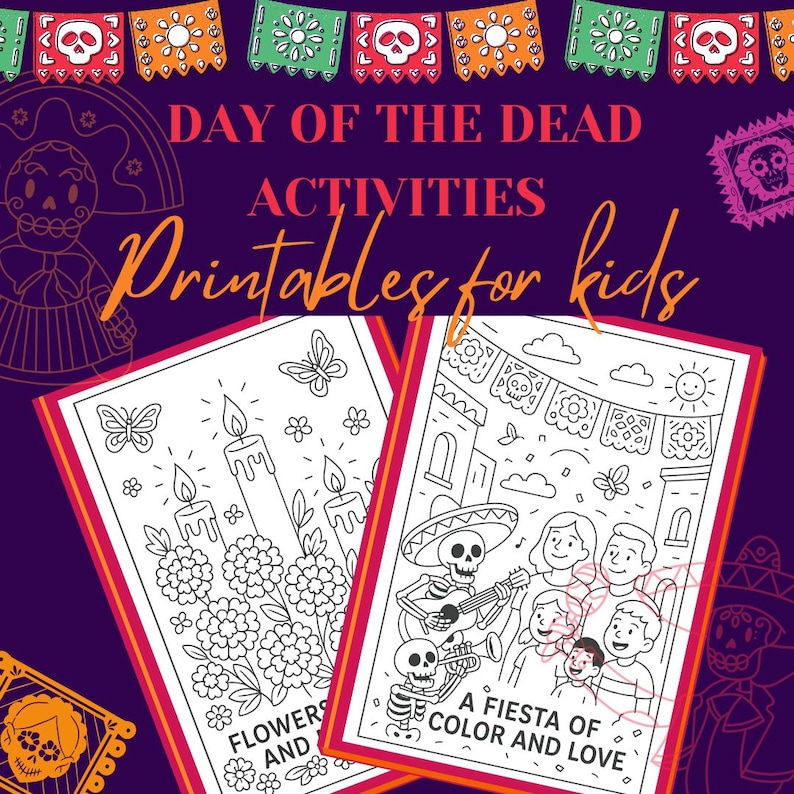 Día De Los Muertos Coloring Pages | Day of the Dead Printables for Kids ...