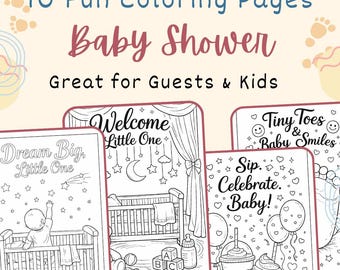 Activité baby shower imprimable | Coloriages