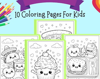 Food Coloring Pages for Kids | Printable No-Prep Coloring Sheets