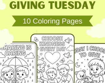 Målarbilder med Giving Tuesday för barn | Målarbilder med vänlighet | Utskrivbara A4- och brevpapper | Klassrumsaktiviteter
