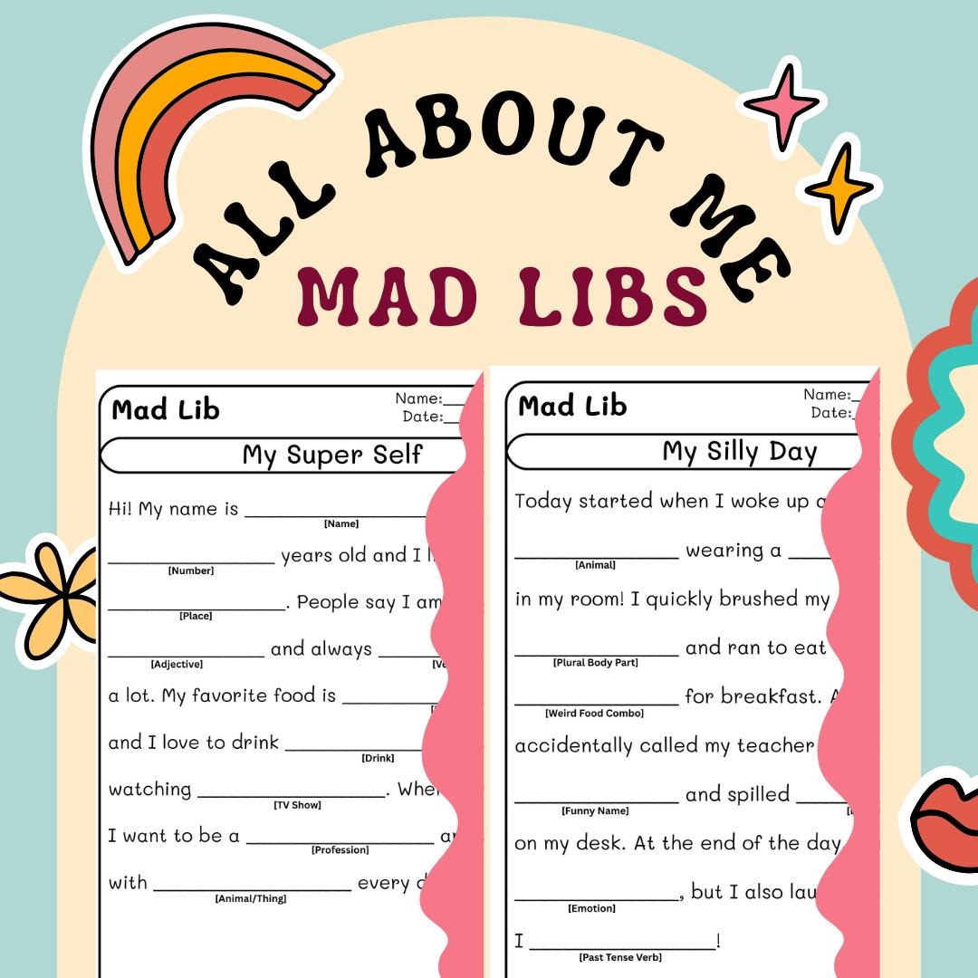 Mad Libs Printable: Back to School Icebreaker Activity (PDF Download A4 ...