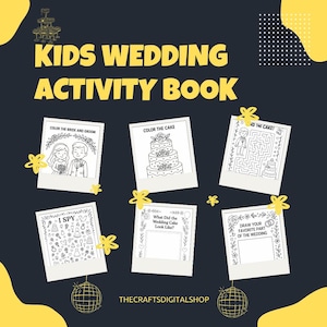 Kids Wedding Activity Book – Printable Coloring Pages & Games | Wedding Day Busy Book for Children | Instant Download Activity sheets