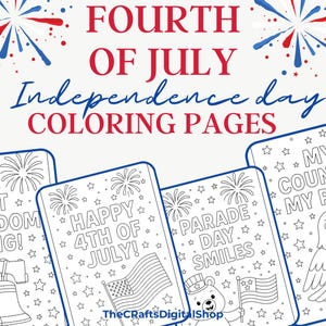 4th of July Coloring Pages for Kids – Patriotic Printable Activity, Independence Day Craft PDF