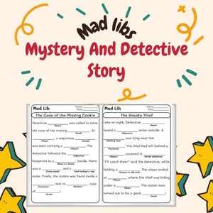 Mysterie- och deckarberättelse Mad Libs | Rolig skrivaktivitet för barn | Utskrivbart klassrumsspel
