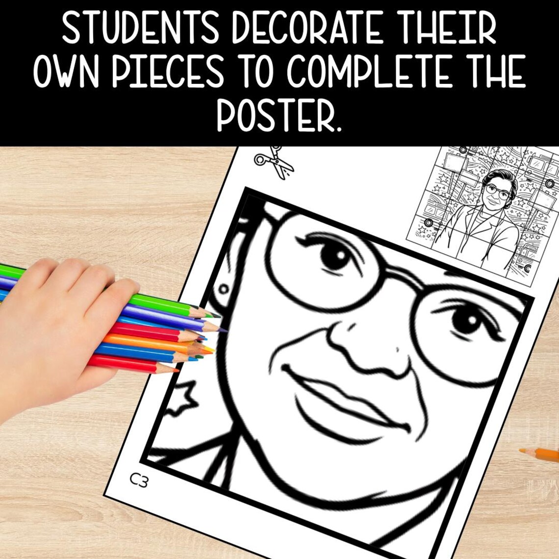 Rosa Parks Collaborative Poster Coloring Activity | Black History Month ...