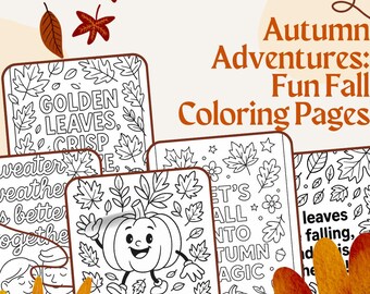 Fall Coloring Pages for Kids: Autumn Activity Sheets (PDF Download A4 Size)