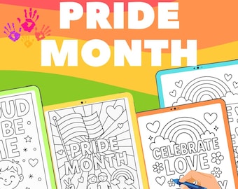 Pride Month Coloring Pages: LGBTQ+ Kids Activities (A4 PDF Download)