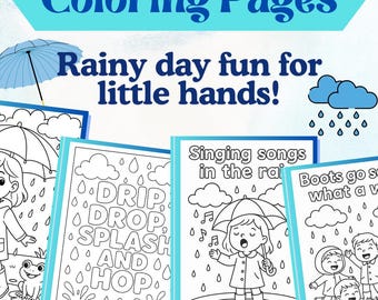 Rainy Day Coloring Pages: Fun Kids' Printable Activity (PDF Download A4/US Letter)
