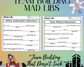 Team Building Mad Libs Bundle – Fun Office Icebreakers & Activities for Work Events