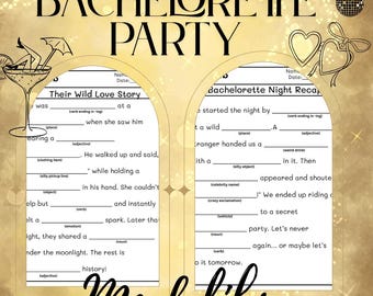 Funny Bachelorette Mad Libs Bundle | Instant Download | Bridal Shower Party Games for Bridesmaids