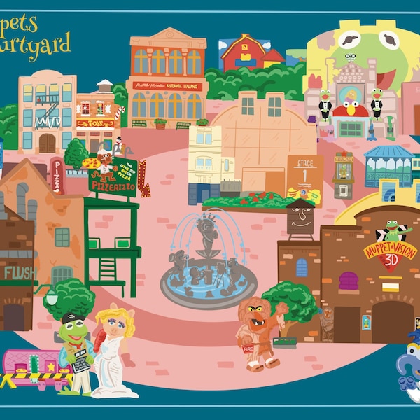 MuppetVision 3D Courtyard 11 x 17