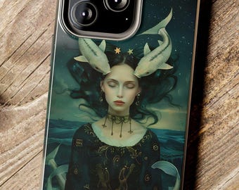 Pisces Goddess Phone Case, Astrology Gift, Protective Case