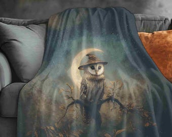 Eulen Decke Warmes Geschenk Zwei Größen Sherpa Fleece Rückseite, Samtig Weiche Vorderseite