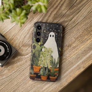 Ghost Plant Lover Tough Phone Case - Plant Lover Gift, Halloween, Nature Enthusiast, Samsung, iPhone, Cell Case, Phone Case