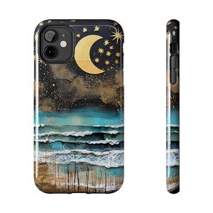 Moonlit Ocean Tough Phone Case, Protective iPhone Case, Gift for Beach Lovers, Art Phone Cover, Samsung Case, Beach Phone Case