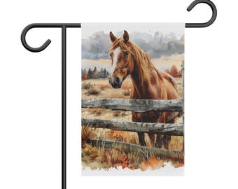 Horse Flag | Rustic Farmhouse Garden Flag