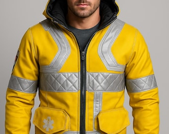 David Martinez Cyberpunk Edgerunners Jacket: Handmade Vegan Leather LED Collar