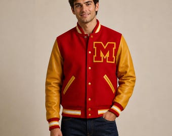 Chaqueta universitaria con el logo de Michael Jackson / Estilo Letterman inspirado en Thriller de MJ