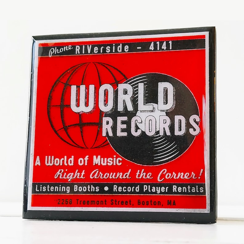 Vintage Record Store Drink Coaster Set Classic Record Shop Decor Vinyl Music Lover Gift image 6