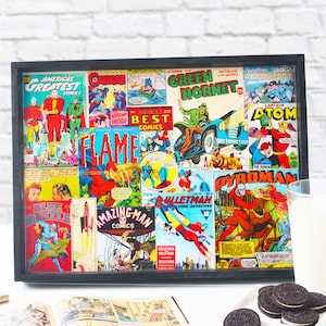 Taca do serwowania w stylu vintage z okładką komiksową