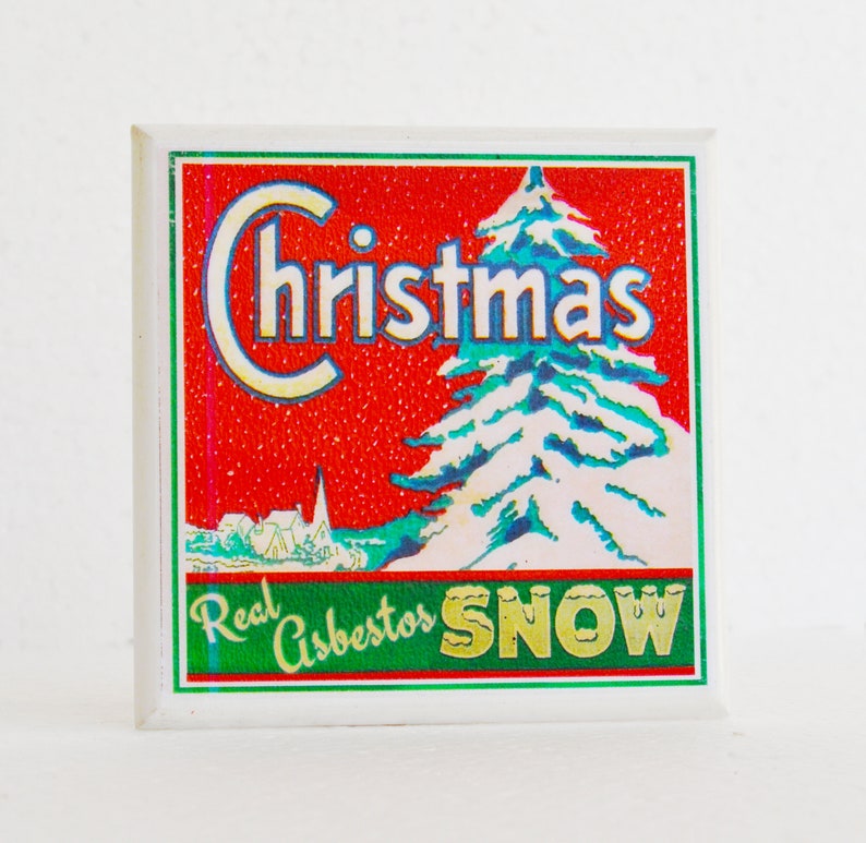 Vintage Christmas Coaster Set, Retro Holiday Hostess Gift image 6