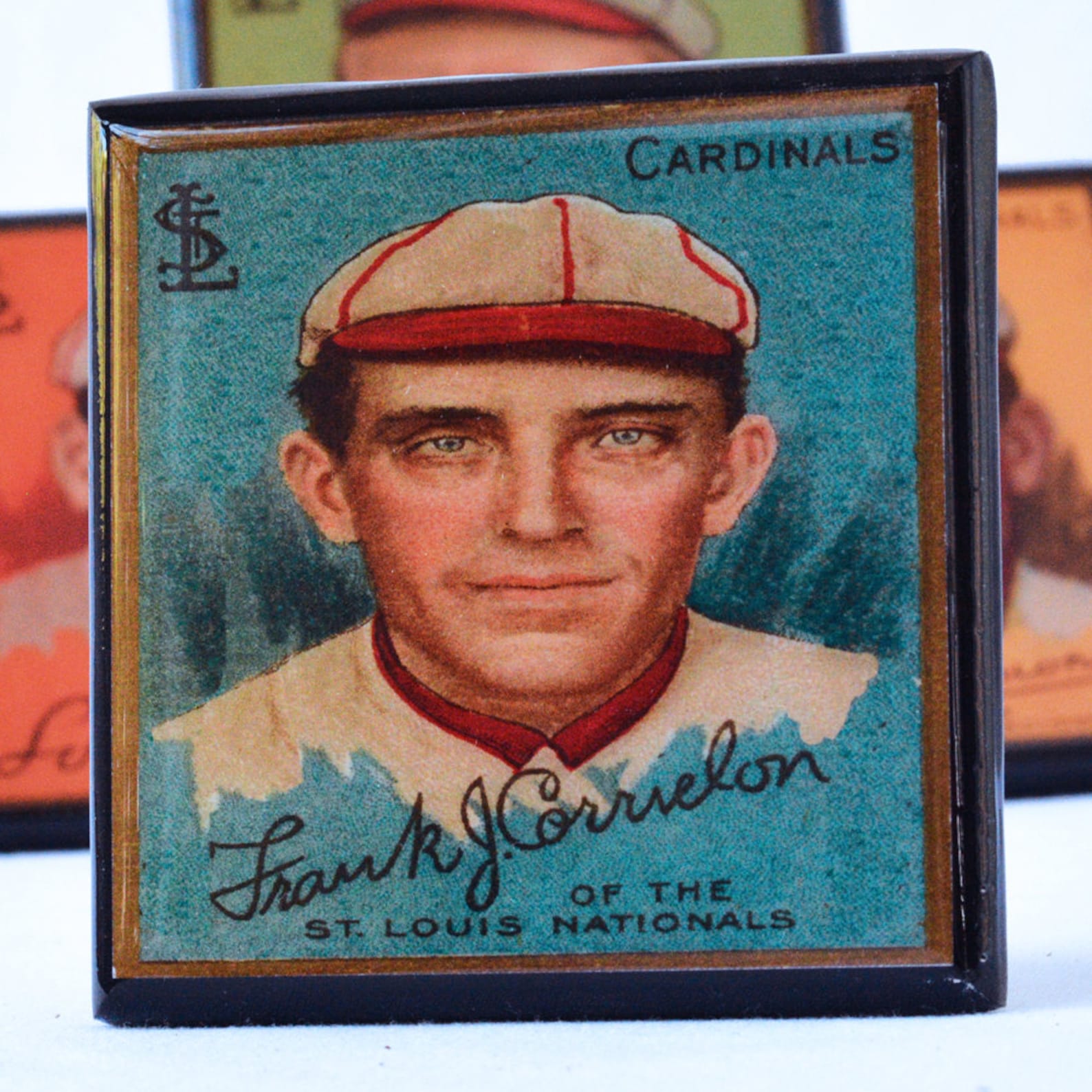 St Louis Cardinals Baseball Card Coaster Set Wood Coasters Etsy