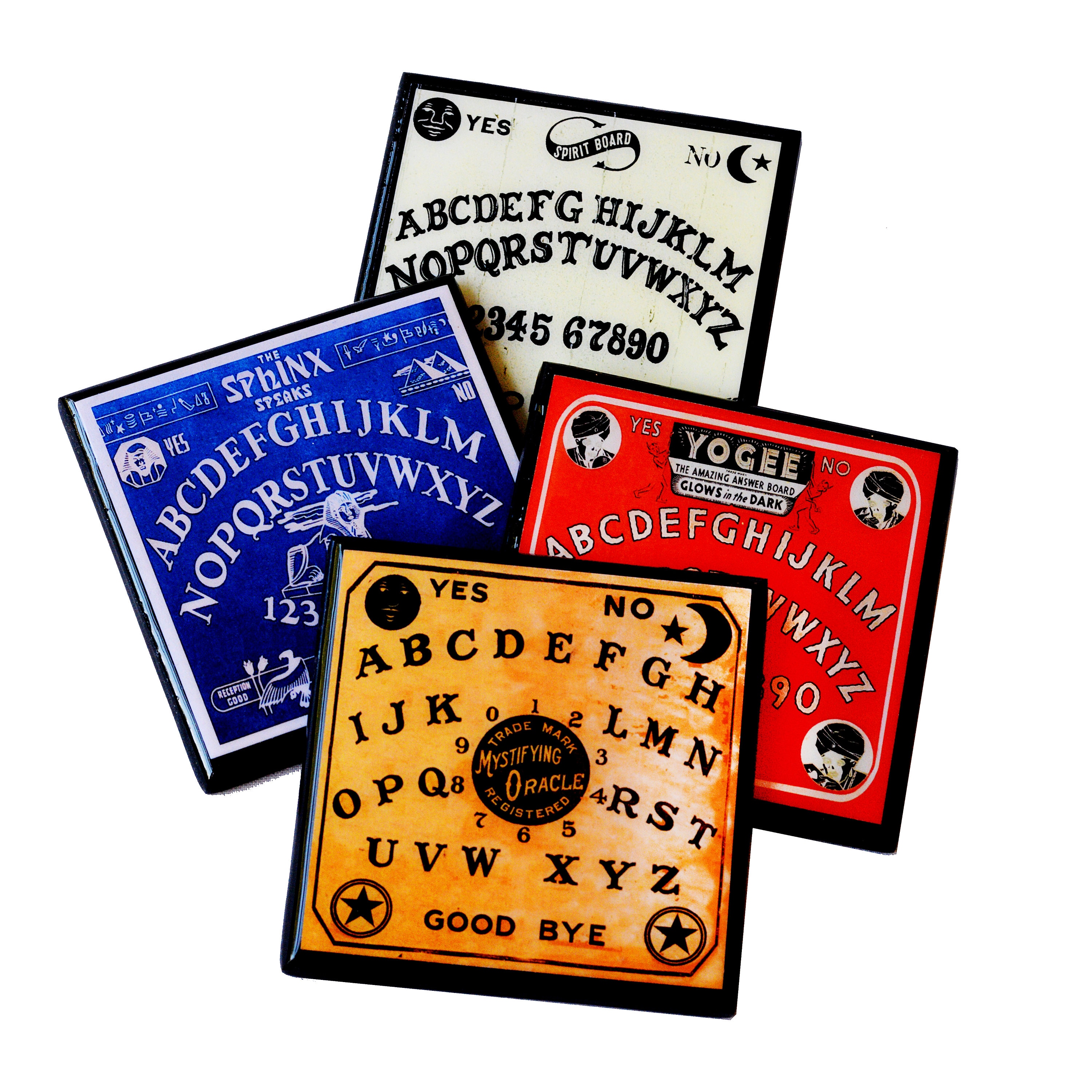 Ouija Board Coaster Set Halloween Spirit Board Coaster Halloween Part…