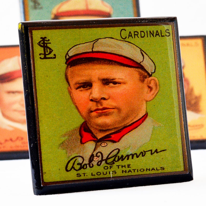 St Louis Cardinals Baseball Card Coaster Set Wood Coasters Etsy