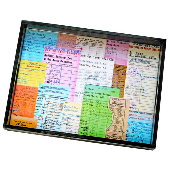 Library Card Serving Tray