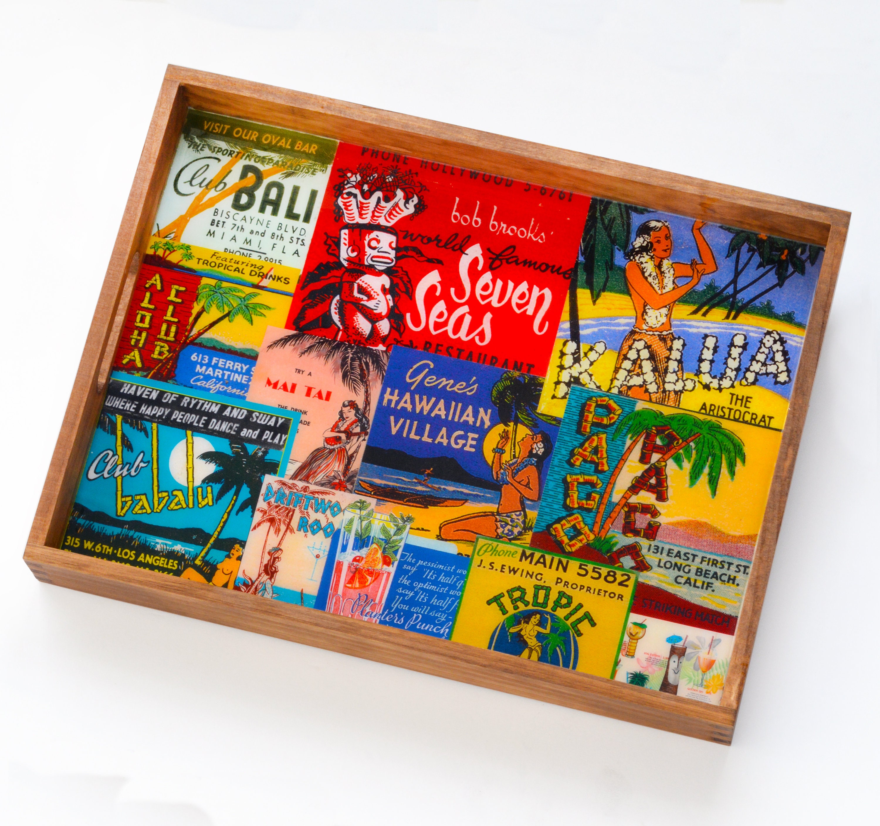 Tiki Bar Wooden Serving Tray