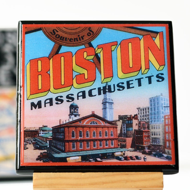 Boston Drink Coaster Set Etsy